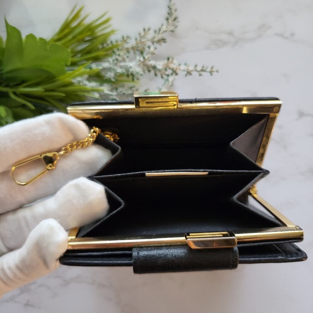 Authentic Givenchy Compact Black Leather Bifold W… - image 7